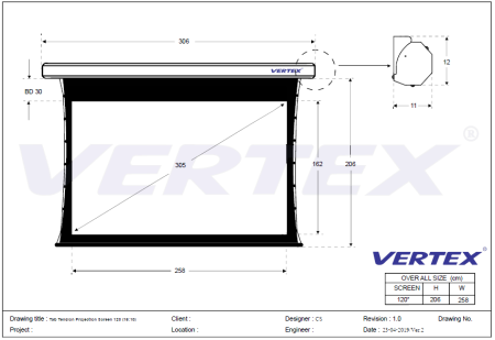 จอมอเตอร์ไฟฟ้า Vertex Motor 120 (16:10) Tab Tention